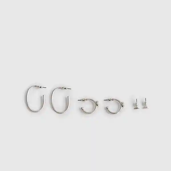 Set Aros Básicos Plateado