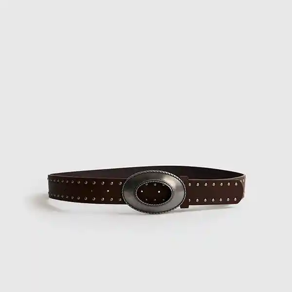 Cinturón Tachas Hebilla Maxi S/m Café