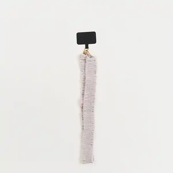 Strap Colgante Celular Denim Desflecado Blanco