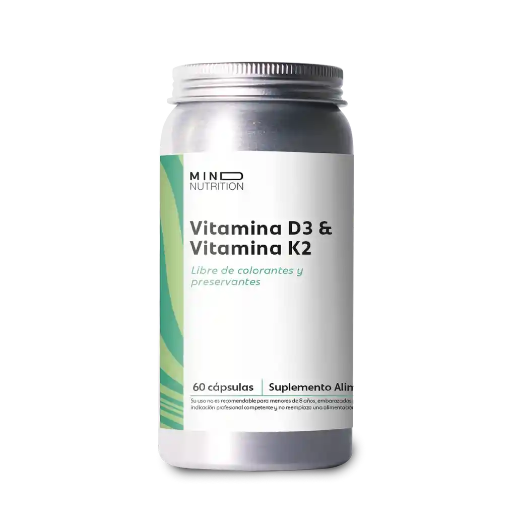 Vitamina D3 & K2 - 120 Cáps | Mind Nutrition