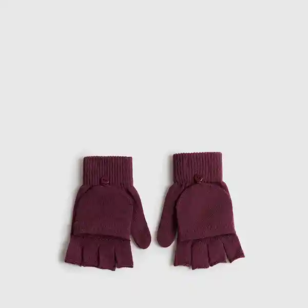 Guantes Alto Invierno Mitón Despontable Morado
