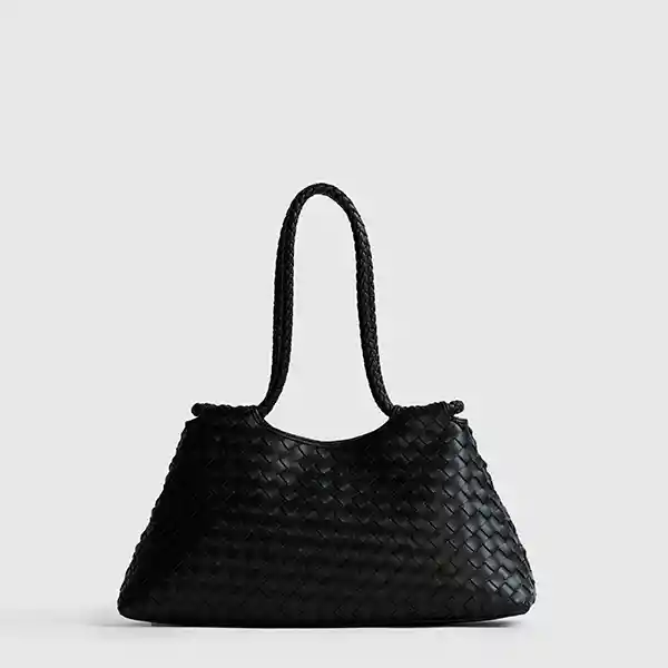 Cartera De Hombro Woman Tejida Alargada Negro