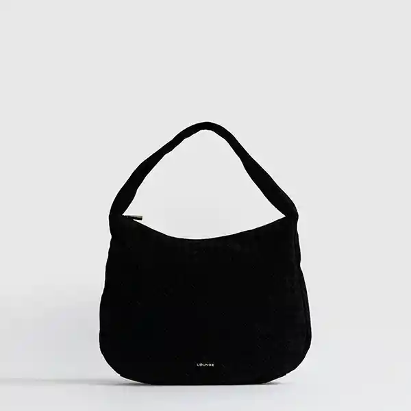 Cartera De Hombro Woman Medialuna Teijda Negro