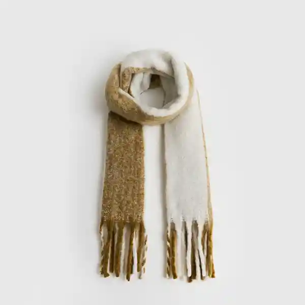 Bufanda Maxi Con Diseño De Líneas Blanco