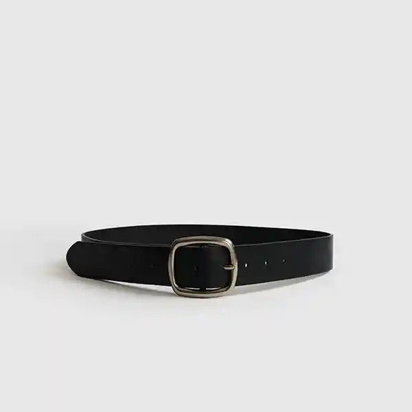 Cinturón Básico Hebilla Cuadrada M/l Negro