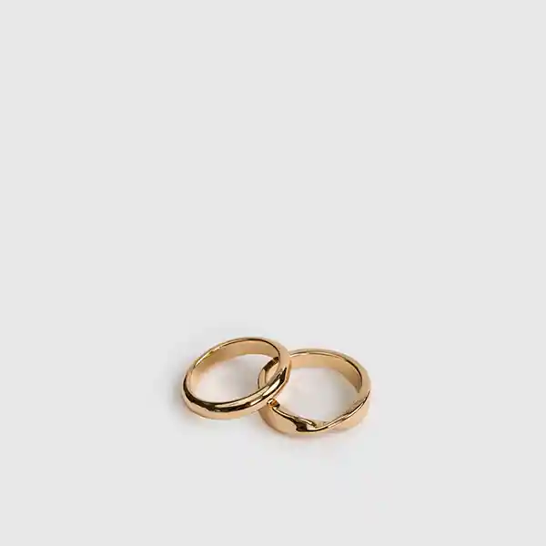 Set Anillos Boho Gruesos L Dorado