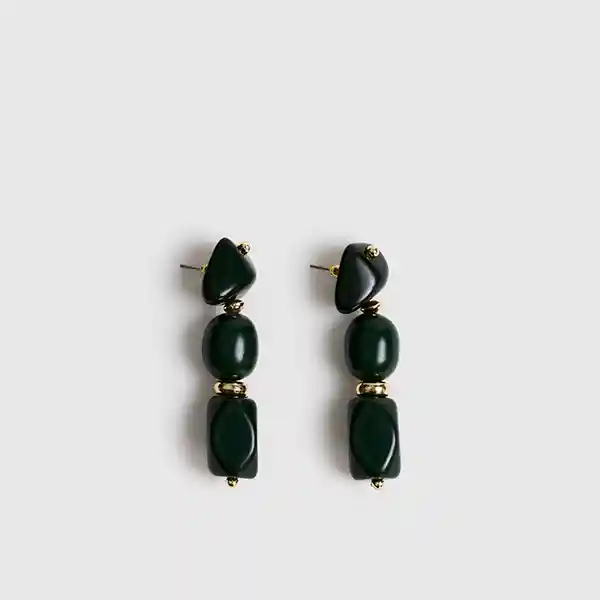 Aros Tres Piedras Verde Petróleo