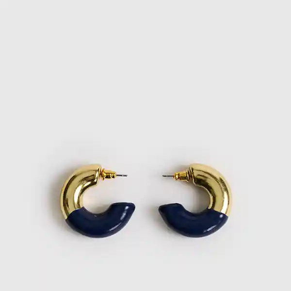 Aros Semiabiertos Con Detalle De Resina Azul