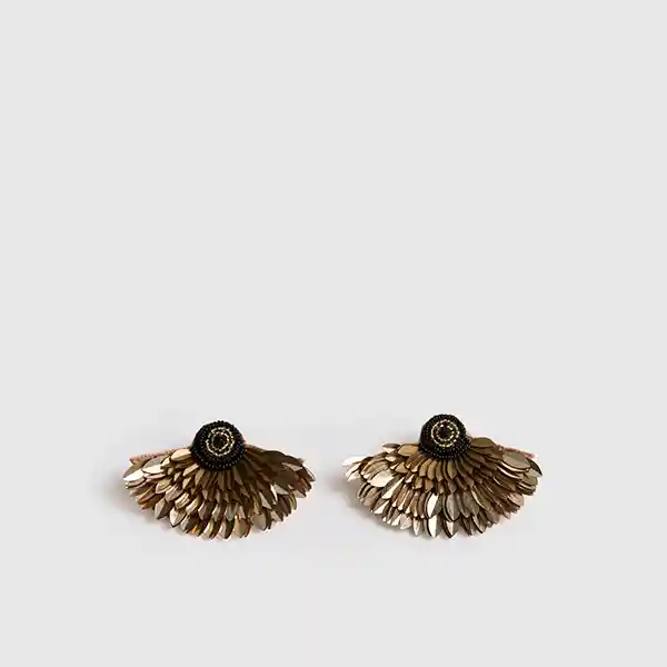 Aros Fiesta Plumas Dorado