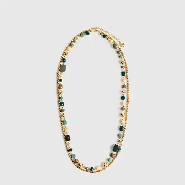 Collar Doble Mostacillas Dorado