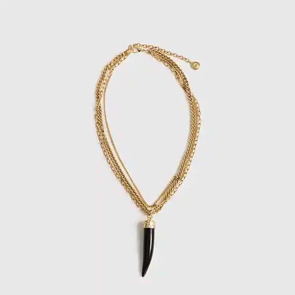 Collar Charm Cuerno Negro