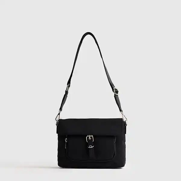 Cartera Bandolera Street Hebillas Negro