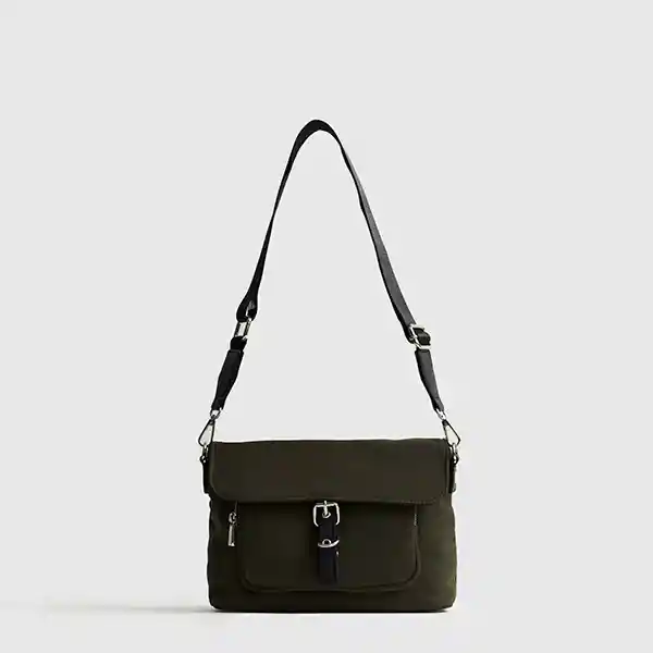 Cartera Bandolera Street Hebillas Verde