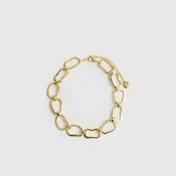 Collar Choker Óvalos Dorado