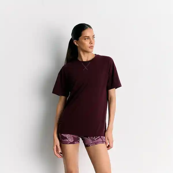 Polera Deportiva Básica Active M Burdeo