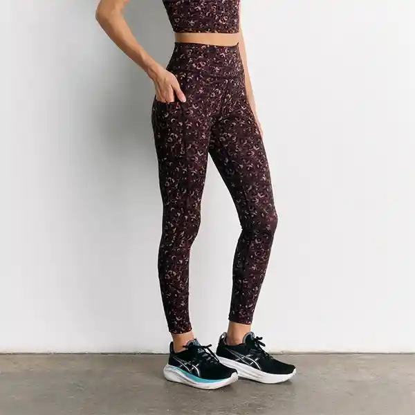 Calza Deportiva Animal Print Active M Café