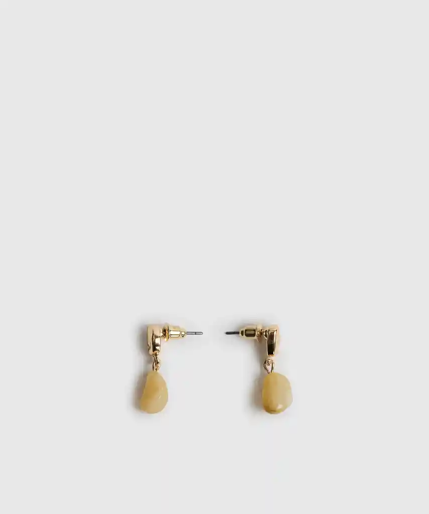 Aros Mini Piedra Dorado