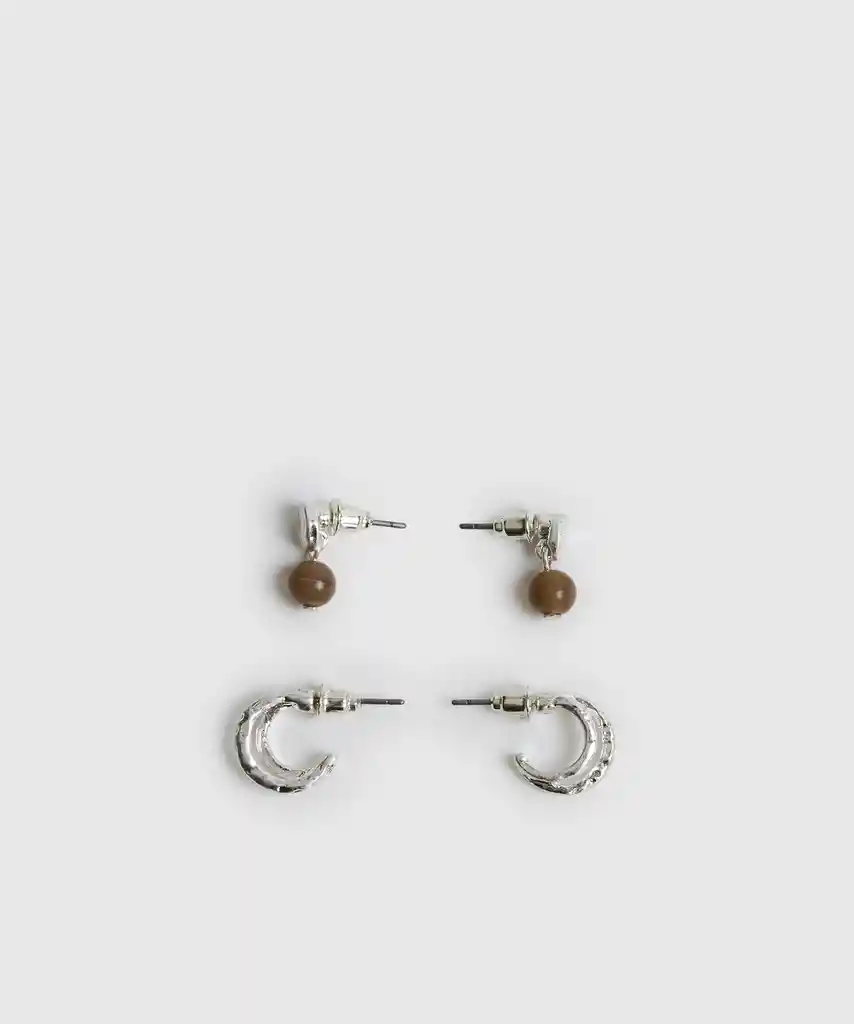 Set Aros Boho Plateado