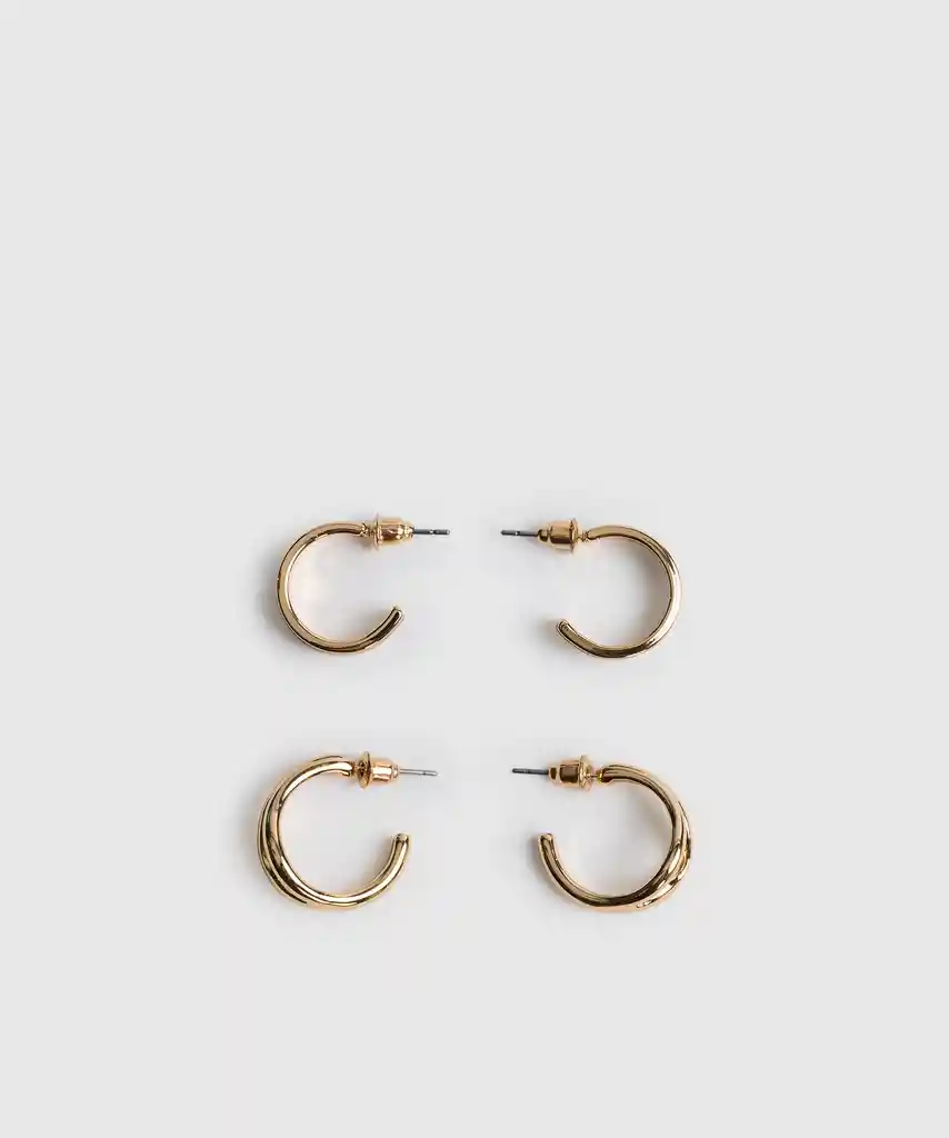 Set Aros Street Argollas Dorado