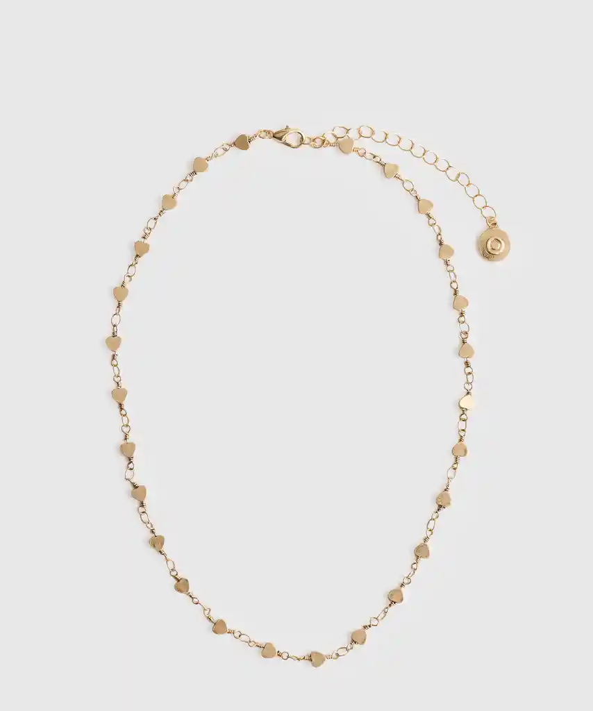 Collar Corazones Mini Dorado