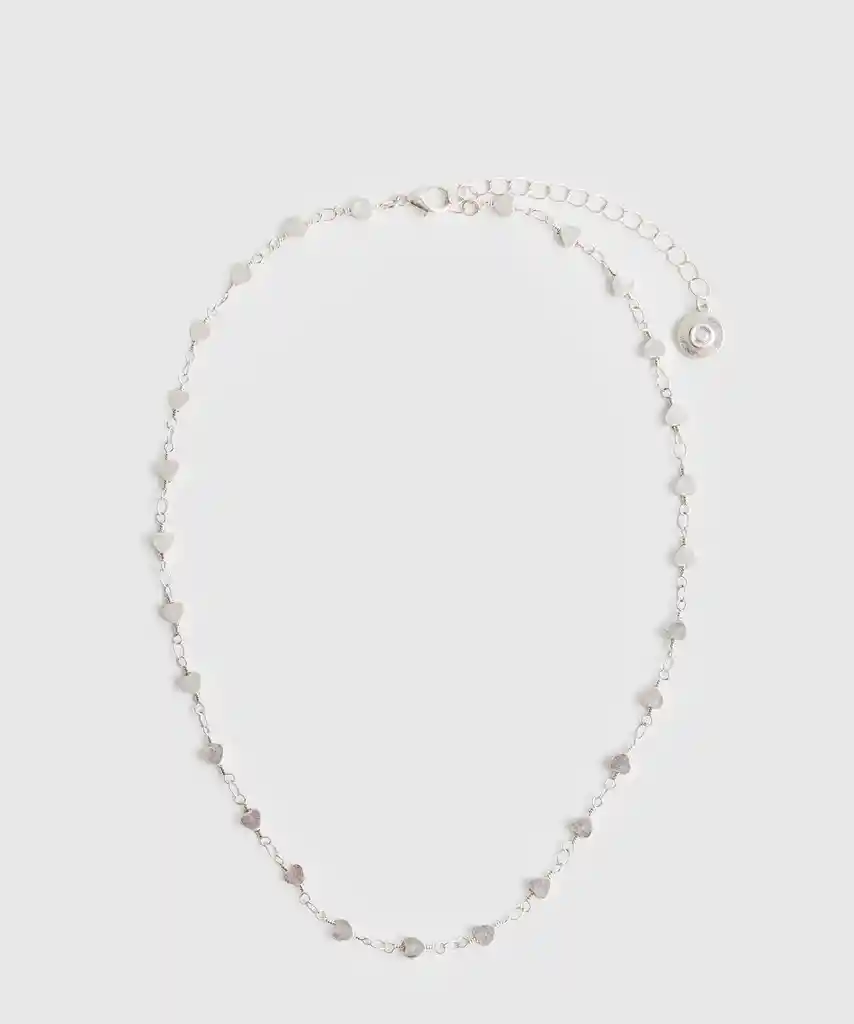 Collar Corazones Mini Plateado
