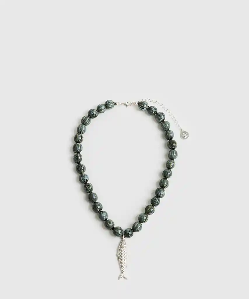 Collar Street Charm Pescado Verde
