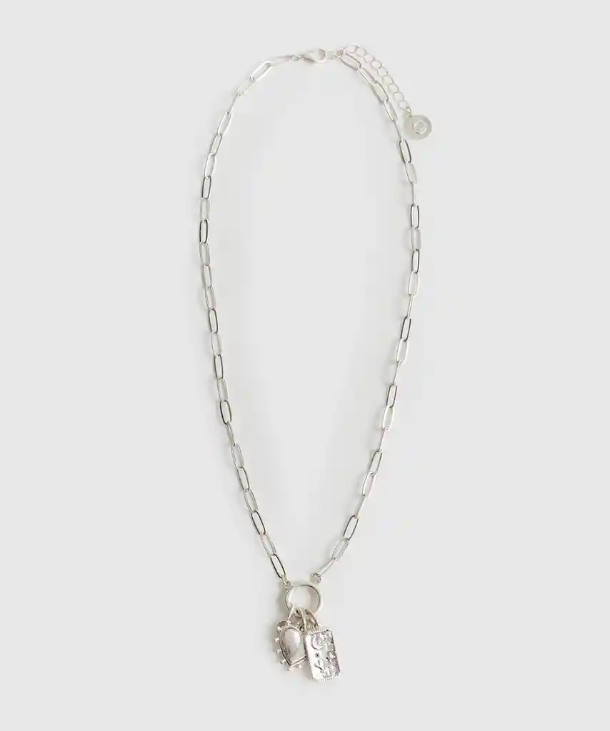 Collar Street Charm Plateado