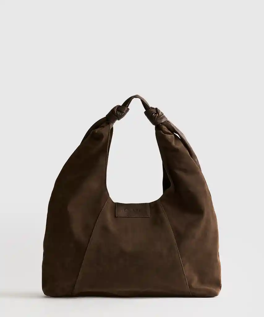 Cartera De Hombro Cartera De Hombro Medialuna Nudo Suede Woman
 Café
