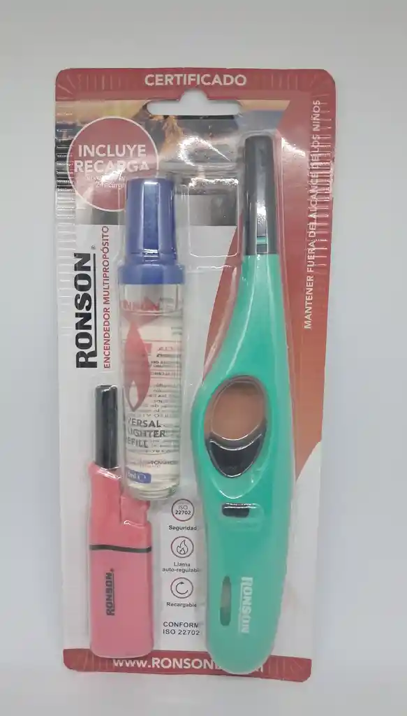 Pack Encendedor Cocina Pequeño + Blister + Gas - Ronson