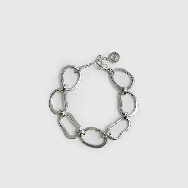 Pulsera Boho Óvalos Plateado