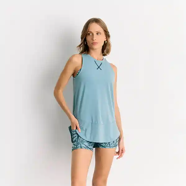 Polera Deportiva Sin Mangas Active M Celeste