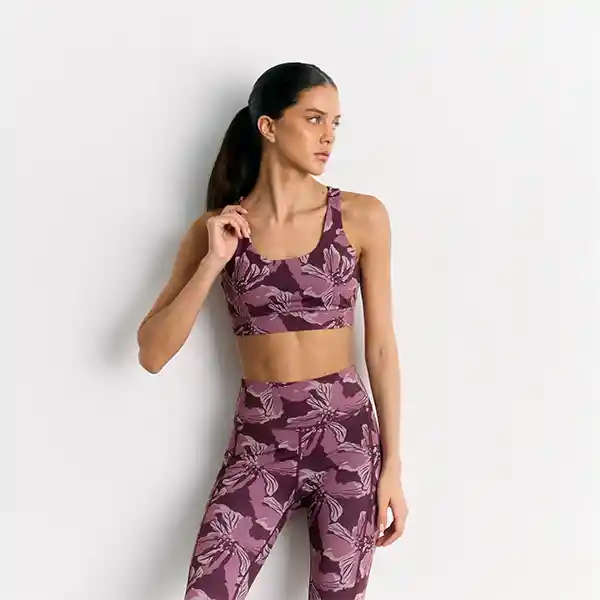 Peto Deportivo Flores Active M Burdeo