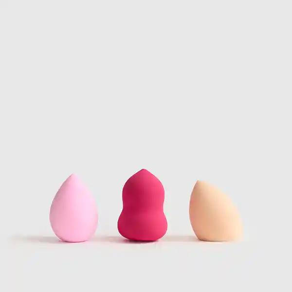 Set Esponjas De Maquillaje Distintas Formas Rosado