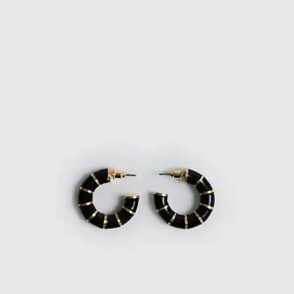 Aros Argollas Resina Dorado