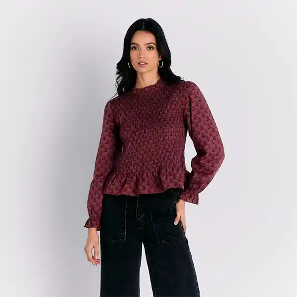 Blusa Panal M Burdeo