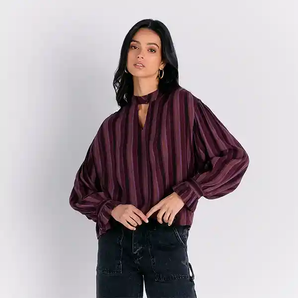 Blusa Boho Bambula L Morado