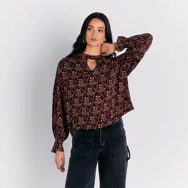 Blusa Boho Bambula S Café