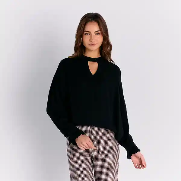 Blusa Boho Bambula S Negro