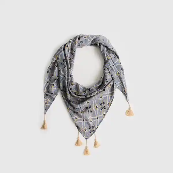 Pañuelo Triángulo Caleidoscopio Azul