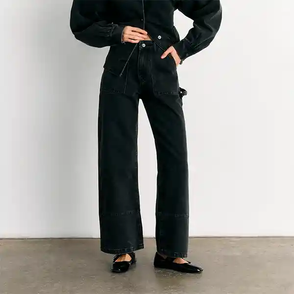 Pantalón Denim 38 Negro