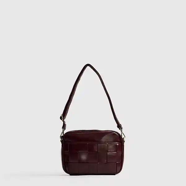 Cartera Bandolera Woman Cuadros Burdeo