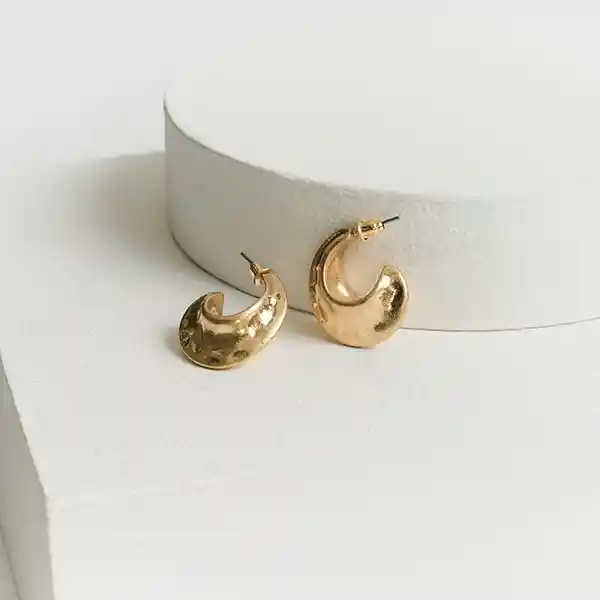 Aros Machacados Dorado