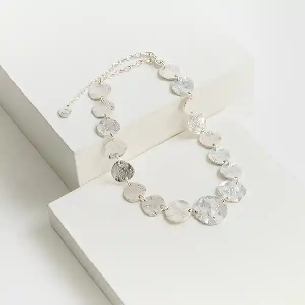 Collar Monedas Boho Plateado