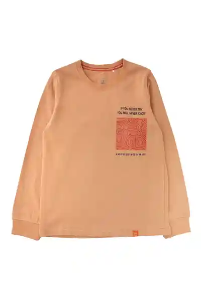 Polera Upf Ficcustex 575 Niño Naranjo Talla 4 Años Ficcus