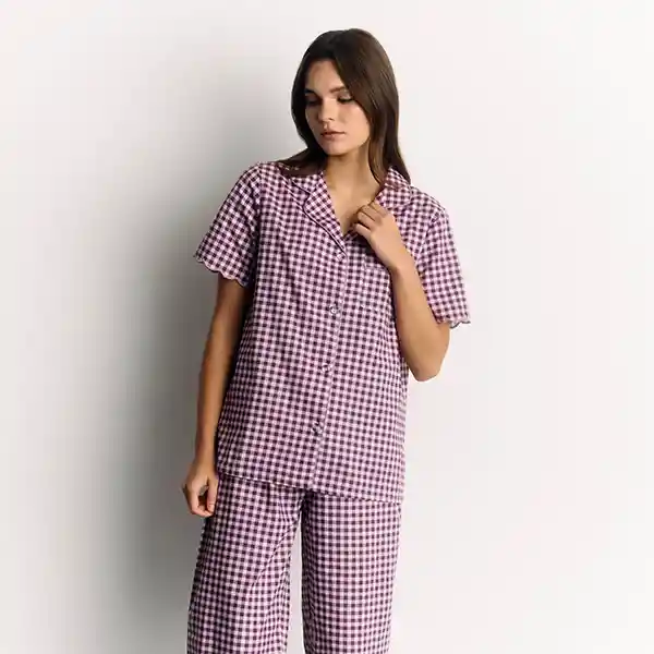 Pijama Vichy S Morado
