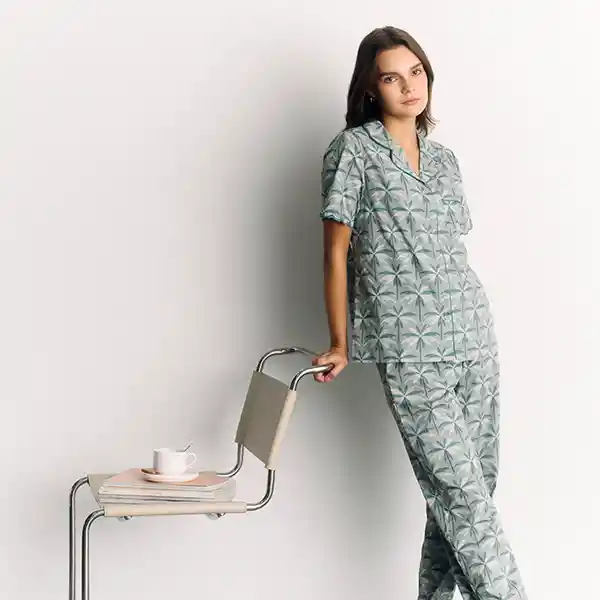 Pijama Palmeras M Verde