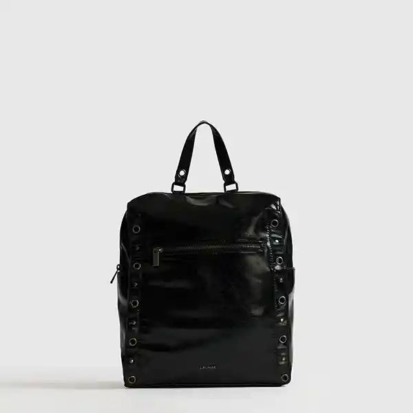 Mochila Charol Eyelets Negro