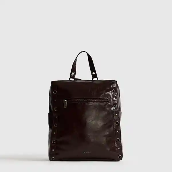 Mochila Charol Eyelets Burdeo