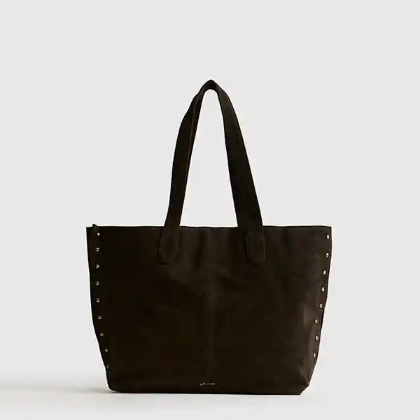 Cartera Tote Boho Tachas Café