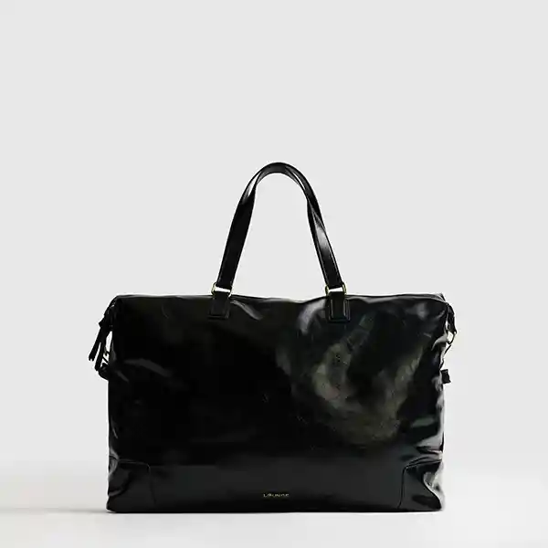 Bolso De Viaje Acharolado Negro